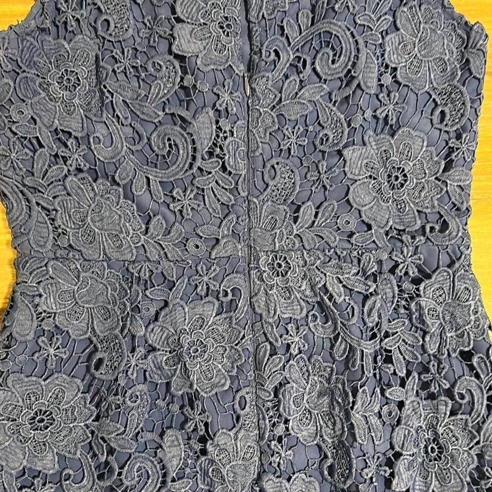 J Crew Floral Lace Sleeveless Sheath Dress Royal Blue Women’s Size 2